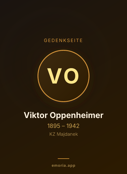 Gedenkportrait von Viktor Oppenheimer