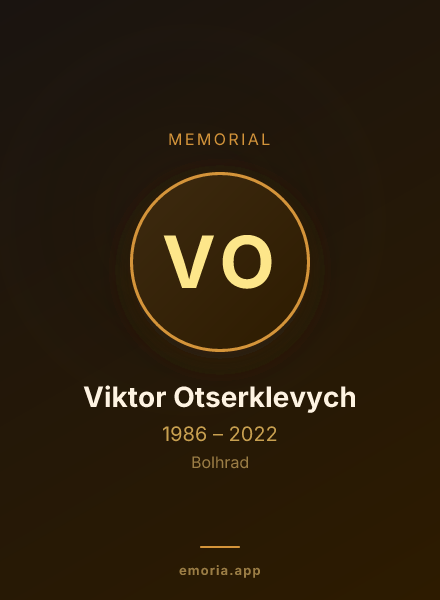Memorial portrait of Viktor Otserklevych