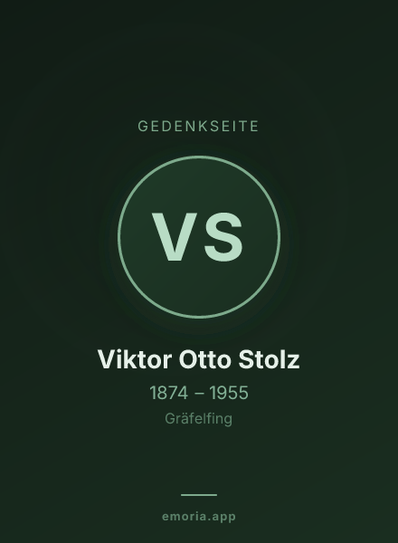 Gedenkportrait von Viktor Otto Stolz