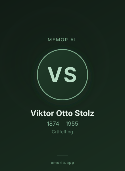 Memorial portrait of Viktor Otto Stolz