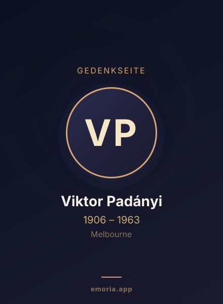 Gedenkportrait von Viktor Padányi