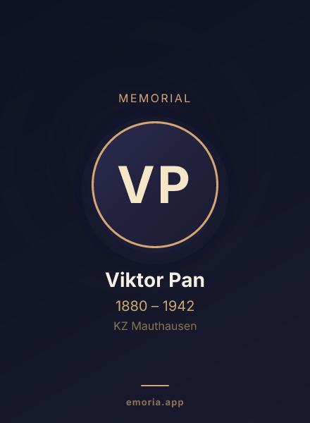 Memorial portrait of Viktor Pan