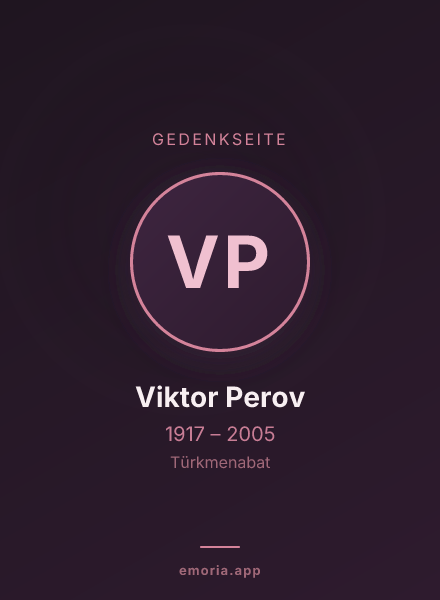 Gedenkportrait von Viktor Perov