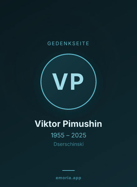 Gedenkportrait von Viktor Pimushin