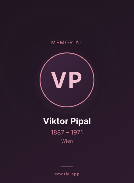 Memorial portrait of Viktor Pipal