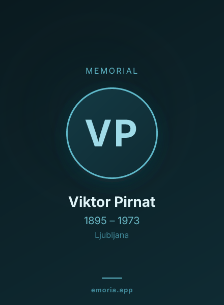 Memorial portrait of Viktor Pirnat
