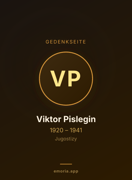 Gedenkportrait von Viktor Pislegin