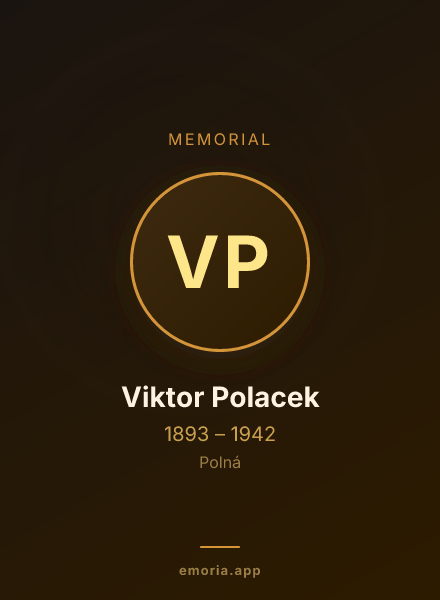 Memorial portrait of Viktor Polacek
