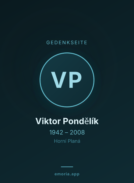 Gedenkportrait von Viktor Pondělík
