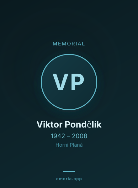 Memorial portrait of Viktor Pondělík
