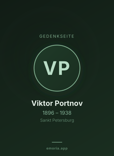 Gedenkportrait von Viktor Portnov