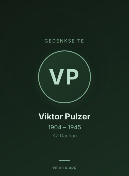 Gedenkportrait von Viktor Pulzer