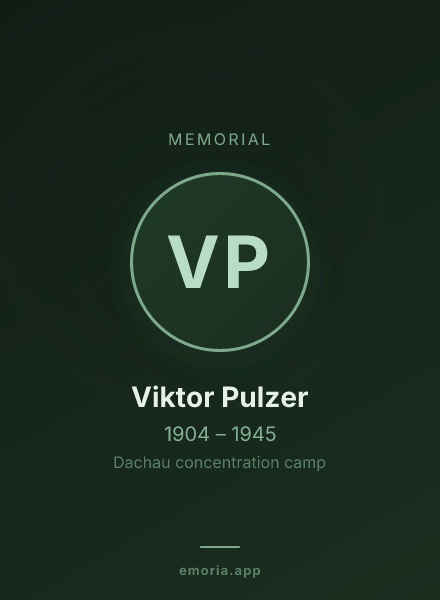 Memorial portrait of Viktor Pulzer
