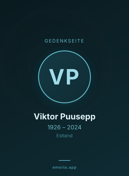 Gedenkportrait von Viktor Puusepp
