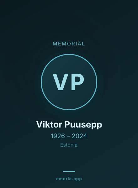 Memorial portrait of Viktor Puusepp
