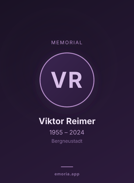 Memorial portrait of Viktor Reimer