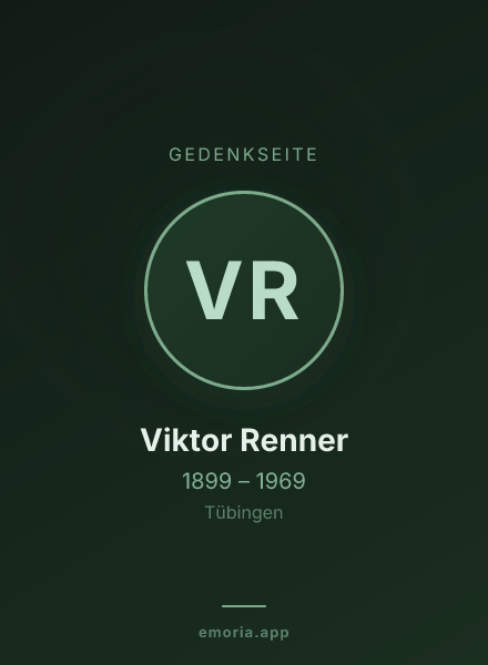 Gedenkportrait von Viktor Renner