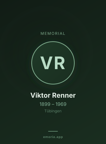 Memorial portrait of Viktor Renner