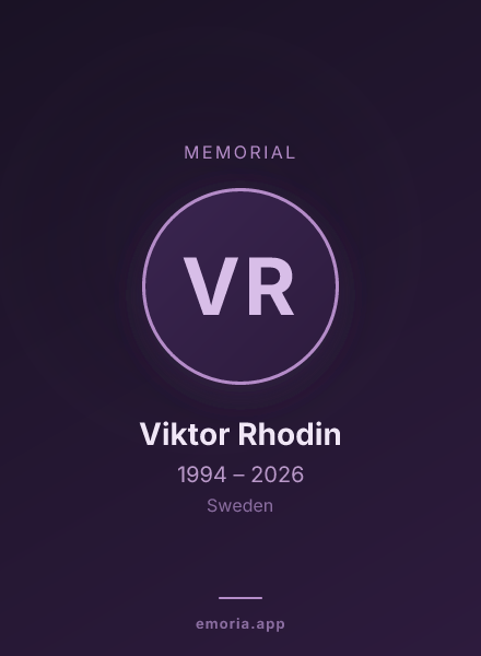 Memorial portrait of Viktor Rhodin
