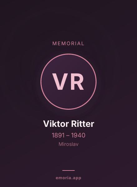 Memorial portrait of Viktor Ritter