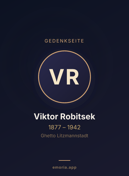 Gedenkportrait von Viktor Robitsek