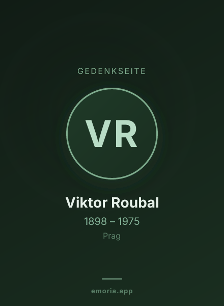 Gedenkportrait von Viktor Roubal