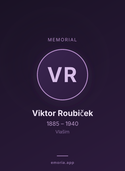 Memorial portrait of Viktor Roubiček