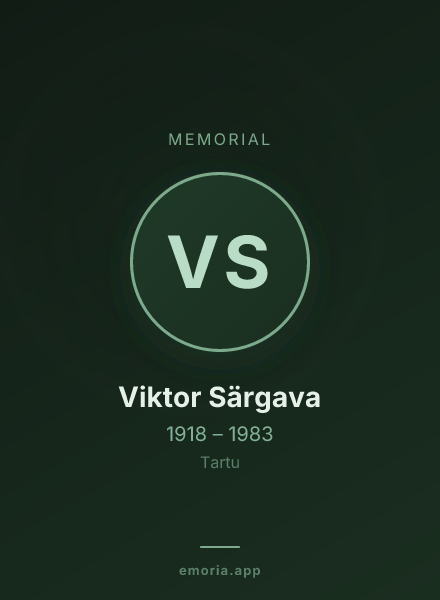 Memorial portrait of Viktor Särgava