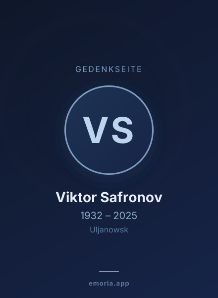 Gedenkportrait von Viktor Safronov