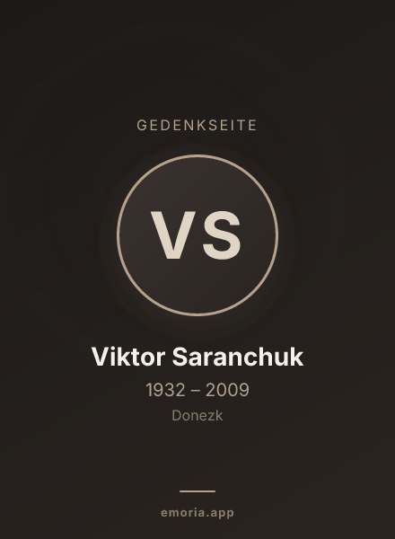 Gedenkportrait von Viktor Saranchuk