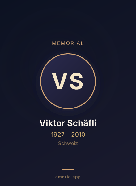 Memorial portrait of Viktor Schäfli