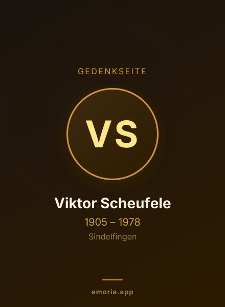 Gedenkportrait von Viktor Scheufele