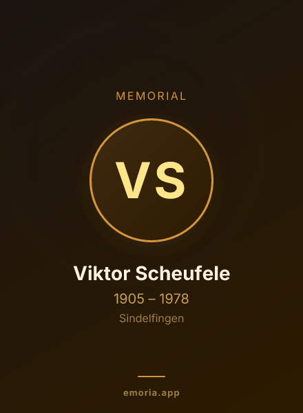 Memorial portrait of Viktor Scheufele