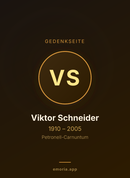 Gedenkportrait von Viktor Schneider