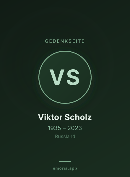 Gedenkportrait von Viktor Scholz
