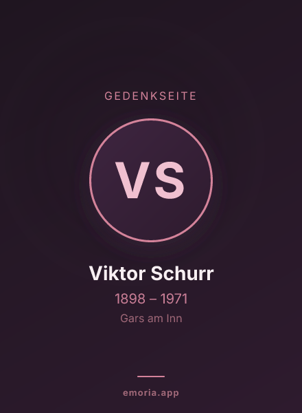 Gedenkportrait von Viktor Schurr