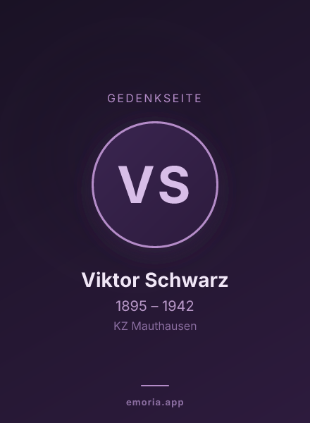 Gedenkportrait von Viktor Schwarz