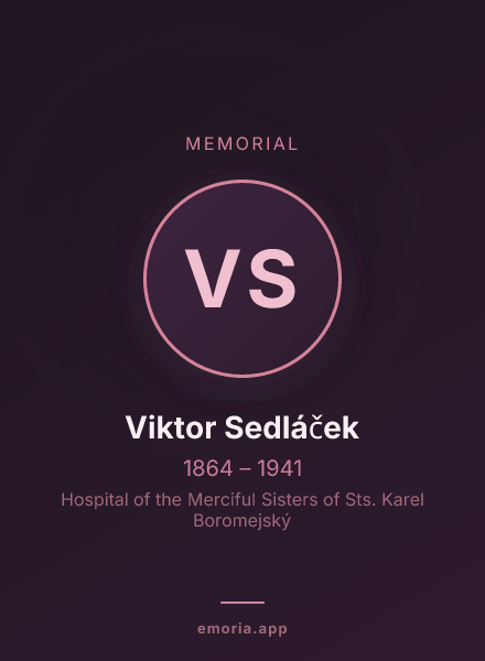 Memorial portrait of Viktor Sedláček