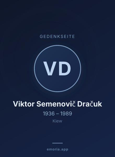 Gedenkportrait von Viktor Semenovič Dračuk
