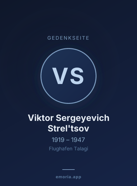 Gedenkportrait von Viktor Sergeyevich Strel'tsov
