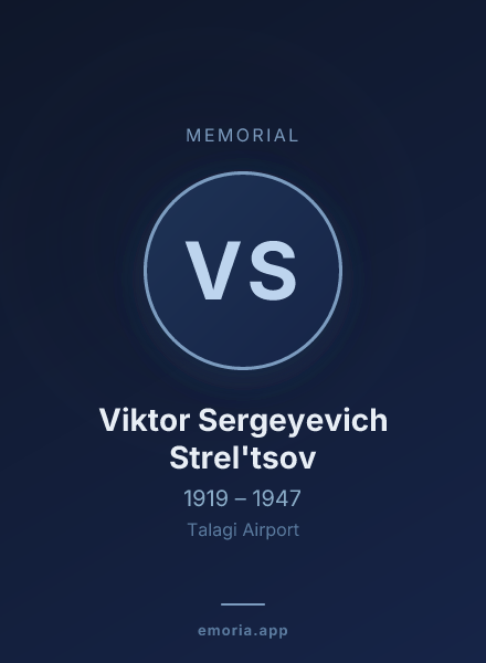 Memorial portrait of Viktor Sergeyevich Strel'tsov