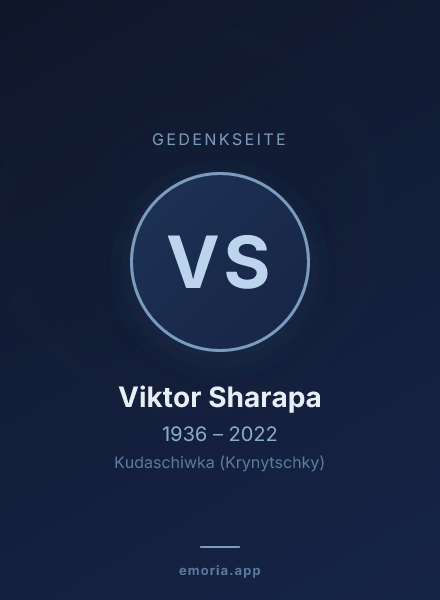 Gedenkportrait von Viktor Sharapa