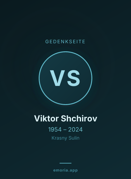 Gedenkportrait von Viktor Shchirov