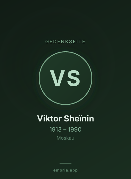 Gedenkportrait von Viktor Sheĭnin