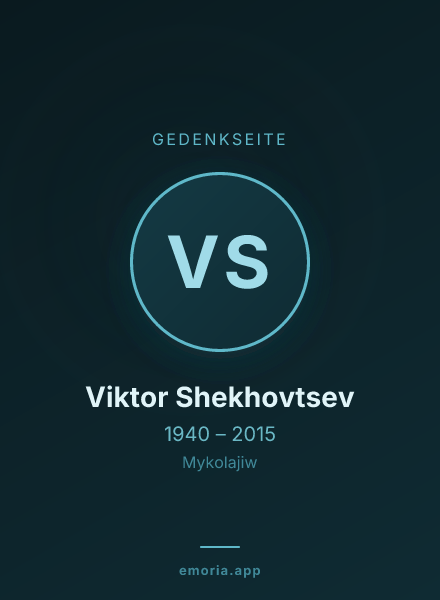Gedenkportrait von Viktor Shekhovtsev
