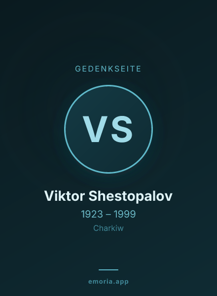 Gedenkportrait von Viktor Shestopalov