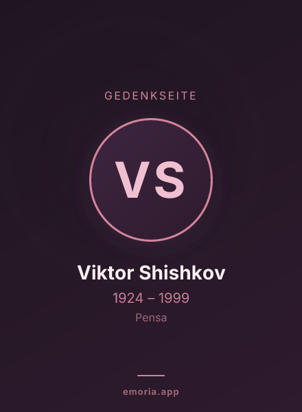 Gedenkportrait von Viktor Shishkov