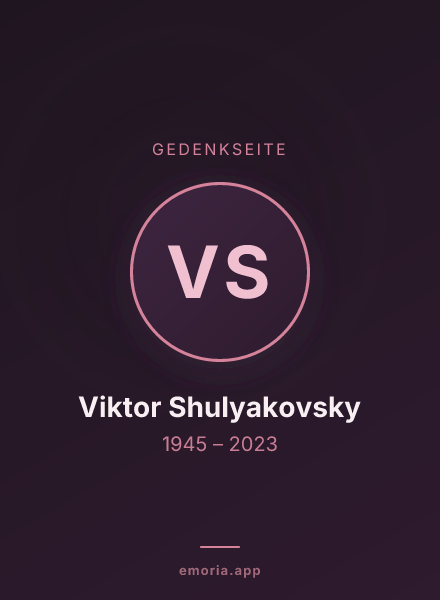 Gedenkportrait von Viktor Shulyakovsky
