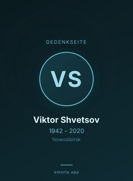 Gedenkportrait von Viktor Shvetsov