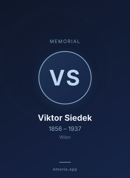 Memorial portrait of Viktor Siedek